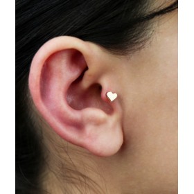 Minimal kalp tragus küpe