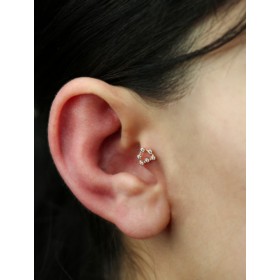 Minimal taşlı tragus küpe